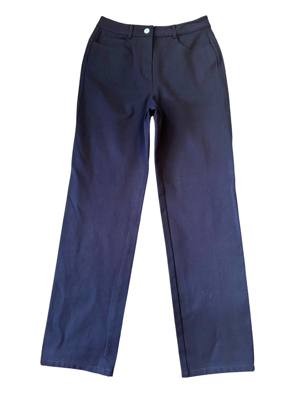 VTG St. John Brown High Rise Straight Leg Jeans | Minimalist Luxury Denim NWOT - Picture 3 of 11
